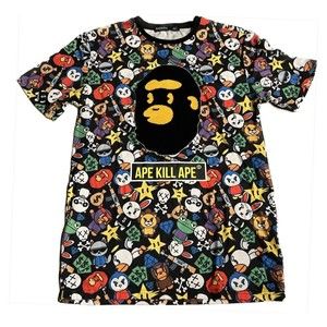 ‘APE KILL APE’ Tee Hudson Outerwear Cartoon Characters T Shirt Mens M- pre-owned